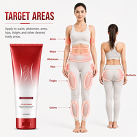 Crème Amincissante Bio à la Caféine et au Thé Vert, Crème de Massage Corporel Liftante et Raffermissante pour la Cellulite, les Vergetures, la Taille, les Cuisses et l'Abdomen
