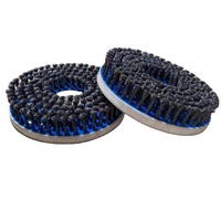 Brosse de nettoyage industrielle pour coque de bateau, à fil noué de 14 pouces de diamètre, avec manche en bois, pour le décapage des incrustations et le nettoyage DIY des bateaux