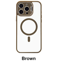 Funda Magnética Transparente de Lujo Kingsoul con Anillo de Epoxi, Impermeable, Plegable, Material TPU+PC, Color Personalizado, Estilo Ins, Multimarca