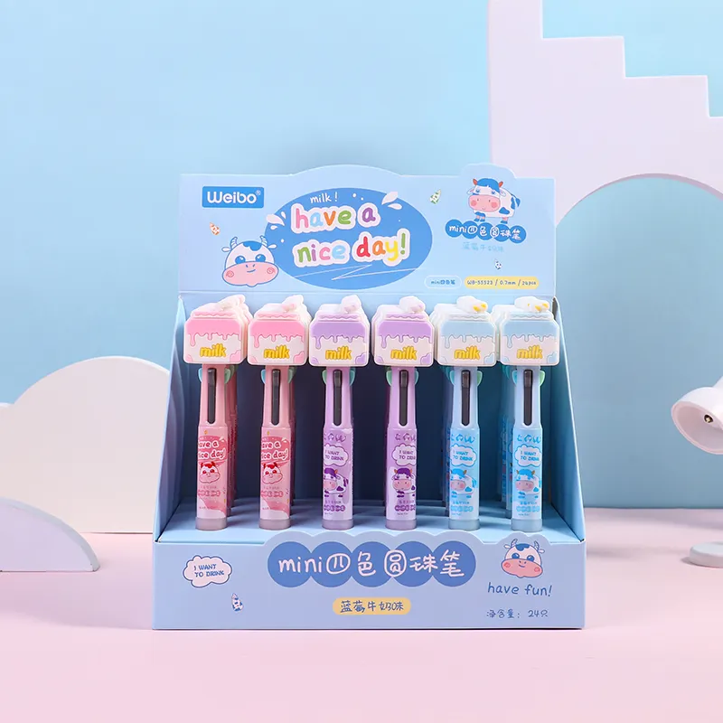 Ballpoint pen, four color creative pen, Cake, cute and affordable for children WEIBO Brand Promotion Pen