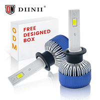 Ampoules de phare LED mini haute puissance Y1-H1, faisceau haut/bas 8000LM 75W 12V Plug & Play H3 HB3 6500K, en aluminium, ajustement universel, Nouveau