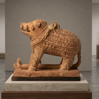 Sculpture d'Adi Varaha Vishnu du XIe-XIIe siècle, idole de temple hindou, réplique de musée, œuvre d'art religieuse indienne ancienne