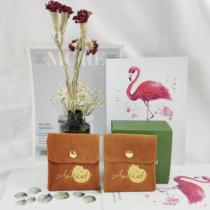 Bolsa de Terciopelo de Lujo Personalizada para Joyería, con Solapa, Bolsa de Joyería de Gamuza Sintética con Logotipo - Product Image 5