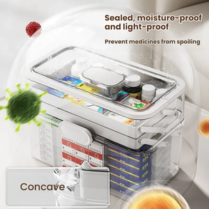 Botiquín de primeros auxilios de fabricación china, caja de almacenamiento de medicamentos multifuncional de emergencia médica para uso doméstico - Product Image 3