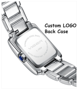 Orologio Manumaturer Fashion Square Women Luxus Uhren numeri romani Orologio da Donna impermeabile Orologio al quarzo con Logo personalizzato - Product Image 3