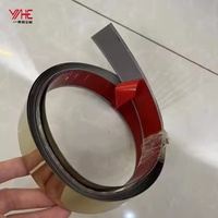 5m/roll Gold Stainless Steel Self-Adhesive Mirror Wall Sticker Flat Decorative Lines Background Wall