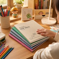Carnet de notes personnalisé avec impression, format A6/A5/A4, 60/100 pages, couverture rigide, reliure parfaite, papeterie créative pour l'école