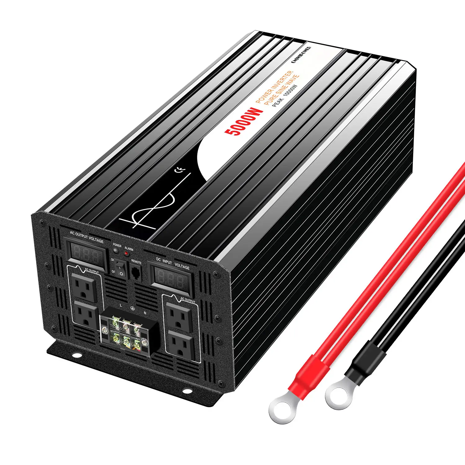 Inverter Tenaga Surya 5000W, dengan Soket Amerika DC 60V 72V 96V Ke AC 120V, Inverter Gelombang Sinus Murni Frekuensi Tinggi