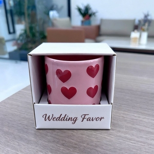 Biểu tượng tùy chỉnh Gốm 3D embossment hình trái tim gốm cốc cà phê tốt nhất Valentines Quà Tặng - Product Image 4