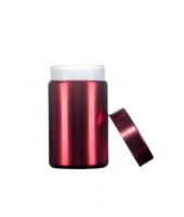 8oz Golssy Chrome HDPE Sports Nutrition Container Bouteille de capsule de poudre en plastique