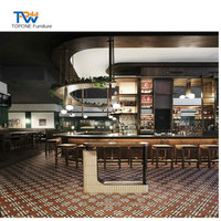Comptoir de bar sur le toit moderne personnalisé conception de décoration de boîte de nuit commerciale concept de comptoir de restaurant