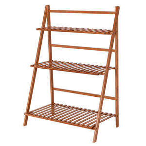 Espositore pieghevole per piante da giardino un 3 livelli da esterno in <span class=keywords><strong>bambu</strong></span> per vasi da fiori - Product Image 6