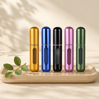 Flacon pulvérisateur de parfum vide en aluminium rechargeable, portable, mini flacon de voyage pour cadeau promotionnel, achat en gros
