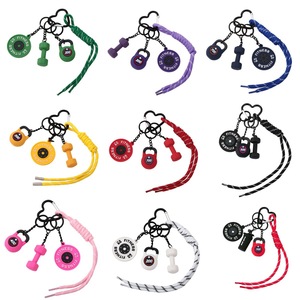 LLavero de luz de silicona ecológico divertido 3D impresión Digital para gimnasio Fitness mancuerna botella de agua placa bolsa competición - Product Image 3