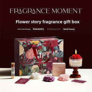 Coffret Cadeau de Bougies Parfumées Camélia Haut de Gamme OEM, Cire de Soja Faite Main, Aromathérapie pour Décoration d'Intérieur, Fête des Mères, Grand Ouverture, Cadeau de Luxe - Product Image 1