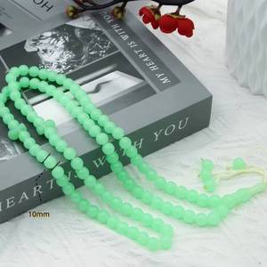 Tasbih étnico hecho a mano con piedras de 10 mm, 99 cuentas, unisex, joyería de oración luminosa de moda musulmana. - Product Image 1
