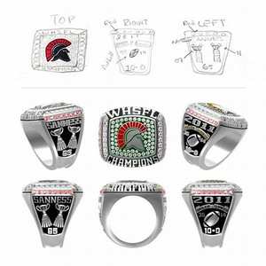 Yuanyu bijoux haute qualité alliage pierres précieuses personnalisation université équipe <span class=keywords><strong>communauté</strong></span> personnalisé Champion <span class=keywords><strong>anneau</strong></span> - Product Image 6