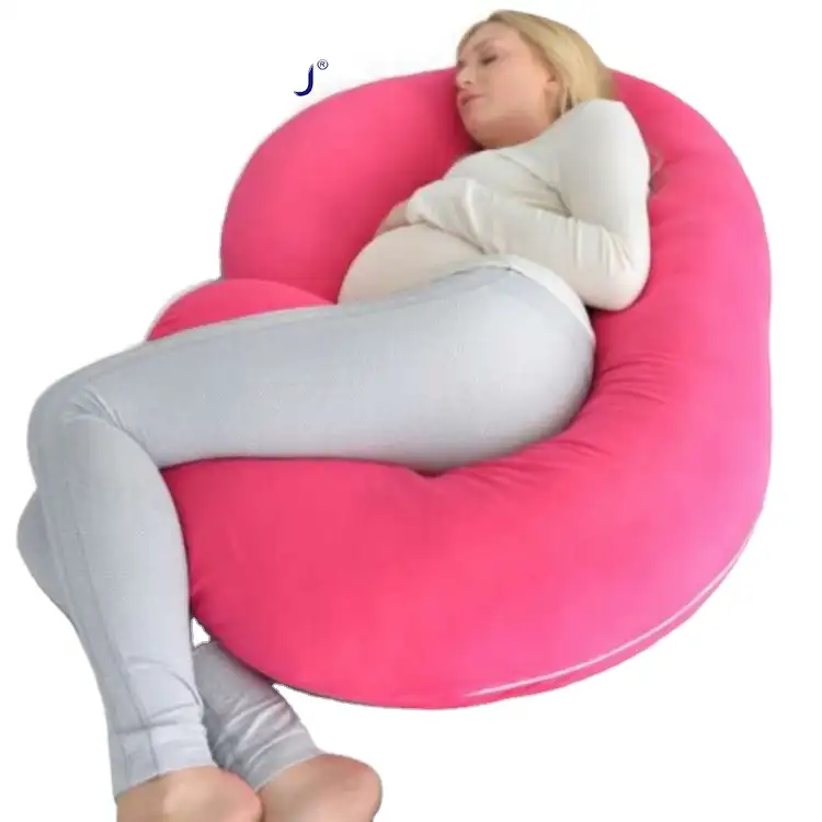 Almohada multifuncional para dormir en la espalda para embarazadas, cojín cómodo en forma de U para el embarazo