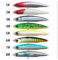 TOPLURE-señuelo duro de hundimiento lento, 3,5g, 5g, 8,5g, 12g, Señuelos de Pesca, ojo 3D, cebo Artificial para agua dulce y salada