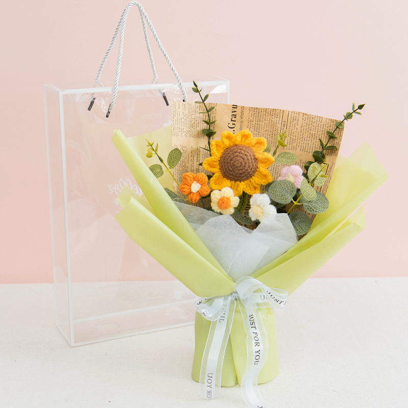 สีเหลืองหนึ่ง Kwai 4ดอกไม้พัฟสีเขียว