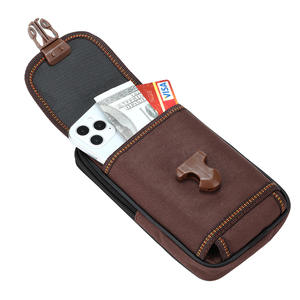 Funda de Cuero para Teléfono <span class=keywords><strong>Celular</strong></span> para Hombre, Funda Universal de Cuero con Clip para Cinturón, <span class=keywords><strong>Bolsa</strong></span> para Teléfono - Product Image 4