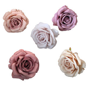 ดอกไม้ประดิษฐ์ไหมขายส่ง IFG สีน้ำตาลโทฟฟี่ โรสเบจ ควิกแซนด์ โกลเด้นโรส หัวดอกไม้ - Product Image 3