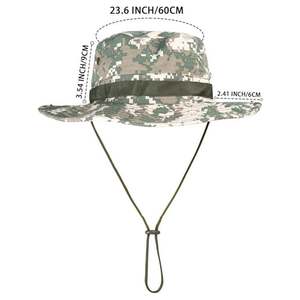 Sombrero de pescador de ala ancha para exteriores, para pesca y montañismo, con borde redondo, gorra de senderismo con estampado de camuflaje o liso, ¡Gran oferta! - Product Image 2