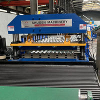 Machine automatique de formage de tôles de toiture à double couche 836, ligne de production de tuiles métalliques IBR haute vitesse