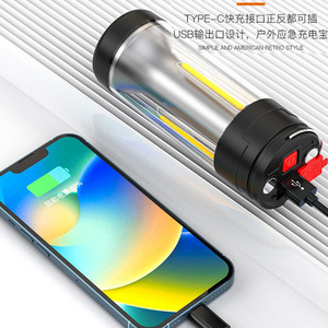 <b>Camping</b> <b>Lantern</b> <b>Led</b> Rechargeable Battery Type C Charging Magnetic Outdoor Work Light Aluminum Alloy 5W 3.7V - Product Image 4