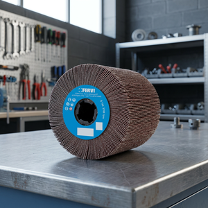 เครื่องมือขัดผิวแบบผ้า FERVI รุ่น Lamellari Wheel ขนาด 60 กราเนอร์ 100x50 มม. รูขนาด 19 มม. - Product Image 3