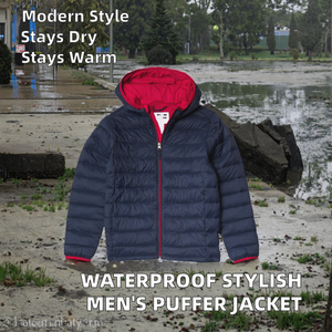 Waterproof Winter Fashion Stylish Custom Design Zipper Puffer <b>Coat</b> for Men Plain Dyed Casual Stand Collar OEM Service - Product Image 2