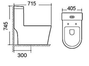 Gốm nhà vệ sinh vệ sinh nhà vệ sinh sang trọng để bán sàn gắn gốm siphonic một mảnh nhà vệ sinh inodoro UNA pieza - Product Image 5