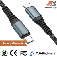Câble USB Type C vers C personnalisé avec logo MS PD3.0 60W 3A, 1 mètre, charge rapide, noyau en cuivre pur, tressé en nylon, pour utilisation avec appareil photo
