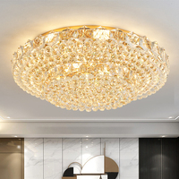 Lustre moderne de luxe pour l'intérieur, lampe de plafond en cristal doré, lampe suspendue classique pour salon, villa, lustre de haute qualité