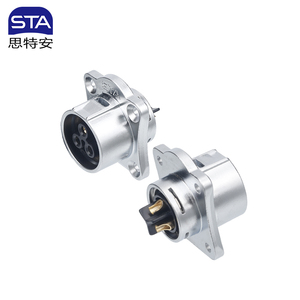 SL20 Aviation Plug <strong>Connector</strong> Straight Mating Male/Female Front Mount Solder Square Metal Receptacle <strong>2</strong> <strong>3</strong> 4 5 6 7 8 9 12 14pin - Product Image 3
