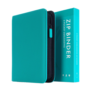 Carpeta de Cartas MIO Personalizada, Elegante, de Cuero Repujado, con 4 Bolsillos, para más de 160 Cartas, con Patrón Impreso, para Fotos, Fútbol, TCG, PKM - Product Image 1