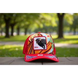 Gorra Trucker Bornie de 6 Paneles con Malla y Bordado de Toro, Unisex, Casual, para Primavera/Verano - Product Image 2