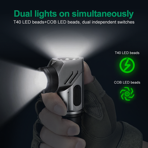 Nhà máy trực tiếp xách tay cường độ cao 90 ° có thể điều chỉnh ánh sáng ngọn đuốc COB làm việc cắm trại ánh sáng có thể sạc lại dẫn đèn pin - Product Image 5