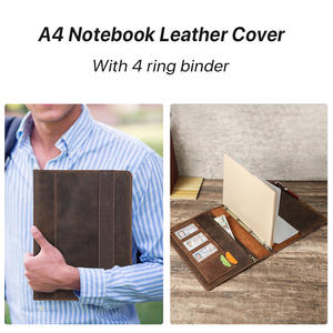 Carpeta <span class=keywords><strong>de</strong></span> Cuero A4 <span class=keywords><strong>para</strong></span> Portafolio, con Anillas Reemplazables, Soporte <span class=keywords><strong>para</strong></span> Bolígrafo y Ranuras <span class=keywords><strong>para</strong></span> Tarjetas y Certificados, Venta al Por Mayor con Envío Directo - Product Image 4