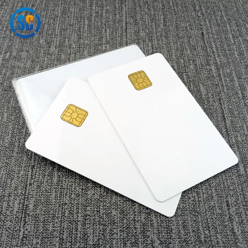 2024 New Business Card CR80 Size PVC 4442 Contact Chip Rfid Contact Card With Factory Price