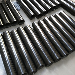 Tubos de Fibra de Carbono Enrollados de 3k de Fábrica China, Resistentes a la Abrasión y a la Corrosión - Product Image 1