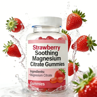 Bonbons gélifiés apaisants sans sucre au citrate de magnésium saveur fraise en bouteille pour les personnes sédentaires