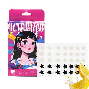 Patchs anti-acné bicolores en forme d'étoile |   Points de soin hydrocolloïdes noirs et blancs pour les boutons |   Couvre-imperfections invisible approuvé CE pour le visage - Product Image 1