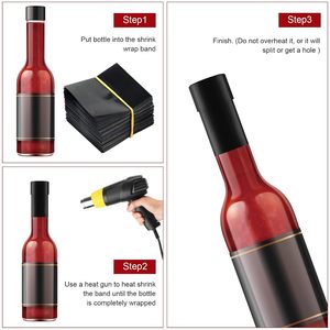 Bandas Termoencogibles <span class=keywords><strong>de</strong></span> PVC Negras Personalizables, Etiquetas Termoencogibles <span class=keywords><strong>de</strong></span> 65x60mm, Sellador Termoencogible para Botellas <span class=keywords><strong>de</strong></span> Vino, Salsa y <span class=keywords><strong>Aceite</strong></span> <span class=keywords><strong>de</strong></span> <span class=keywords><strong>Oliva</strong></span> - Product Image 5