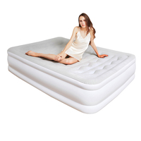 Matelas pneumatique double intelligent de luxe avec pompe intégrée Lit de soufflage haut de gamme pour la maison Hôtel Chambre Voyage Camping en plein air