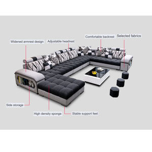 Canapé en tissu minimaliste taille moderne salon technologie latex nordique nouvelle combinaison de canapés en tissu en <span class=keywords><strong>2023</strong></span> - Product Image 4