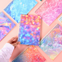 Carnet d'autocollants réutilisable personnalisé pour l'approvisionnement en gros, carnet à spirale personnalisé pour étudiants pour le scrapbooking