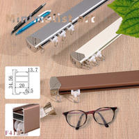 Rail de rideau moderne en alliage d'aluminium F413, élégant, pour la maison ou le bureau, avec accessoires de plafond discrets