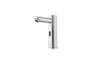 Robinet de lavabo de chambre contemporain en acier inoxydable 304 doré, à capteur automatique, design intelligent et tactile