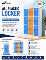Casier de vestiaire extérieur JMDS en PVC+ABS, résistant à l'humidité et à la rouille, idéal pour piscine, salle de sport et aire de jeux – Vente directe fabricant